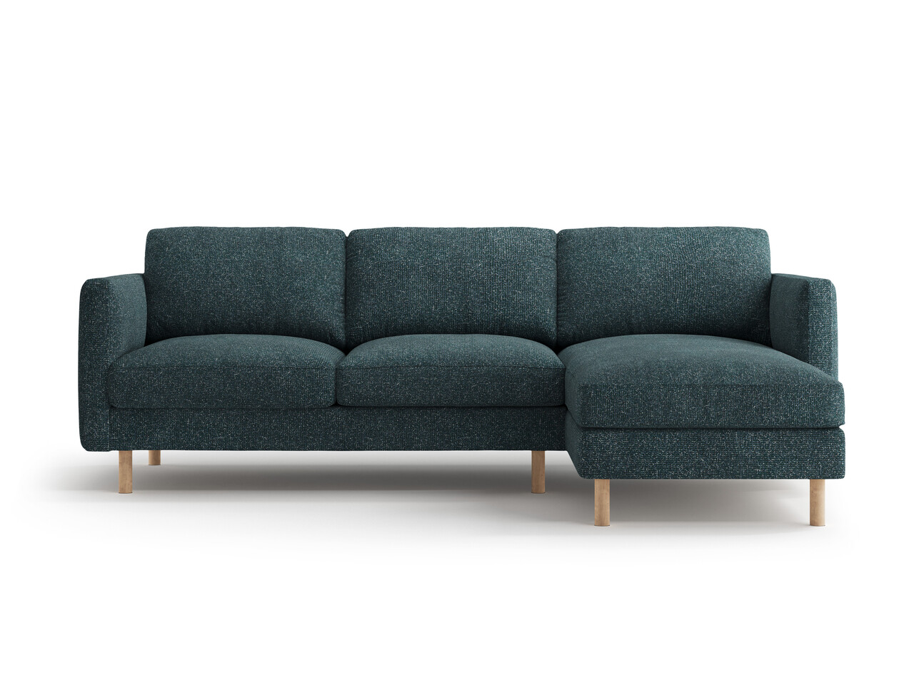 Coltar dreapta 3 locuri, Eden, Micadoni Home, 250x150x90 cm, tesatura structurata, verde albastrui melanj - imagine 6